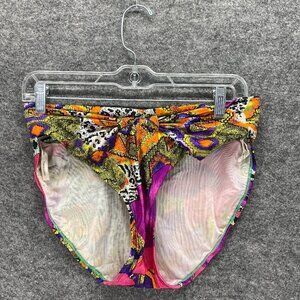 NWT Pierre Cardin Bikini Bottom Women's 14 Plus Pink Orange Floral Bathing